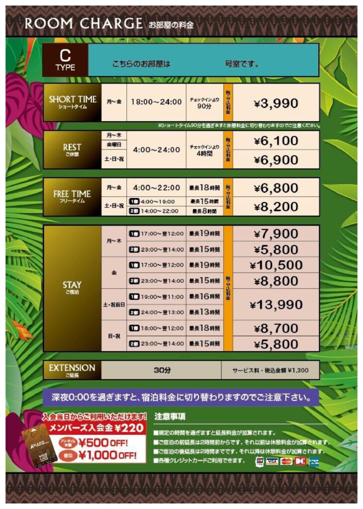 料金表タイプC